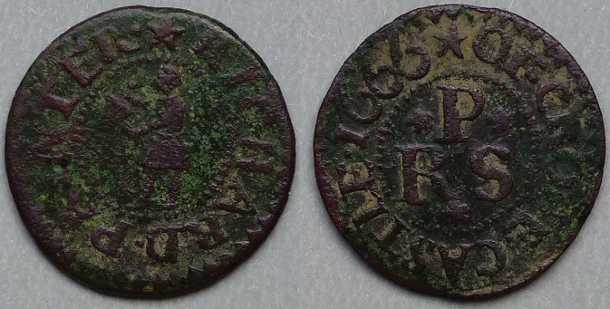 Corfe Castle, Richard Painter 1666 farthing